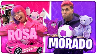 24 HORAS COMPRANDO TODO MORADO Y ROSA😱  Susy Mouriz [upl. by Cyprio297]