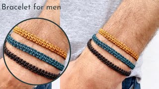 Easy amp simple Bracelet for men Square knotJyotisWorld [upl. by Iderf]