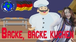 Backe backe Kuchen  Cook song in German  World Kids Action Songs [upl. by Kendrah749]