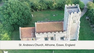 Drone footage of St Andrews Church Althorne Essex [upl. by Lentha]