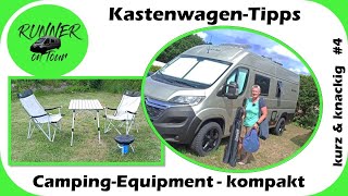 CampingEquipment  kompakt  KastenwagenTipps quotkurz amp knackigquot 4  Clever Runner  Wohnmobil [upl. by Cosenza]