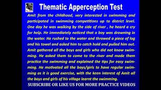 Thematic Apperception Test Sample TAT Story  17II Psychology test in ssb ssbexpert [upl. by Anitsihc]