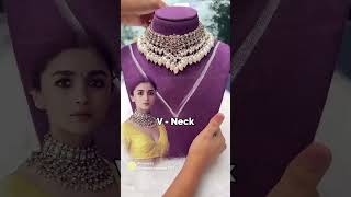 Necklaces with different necklines neckline necklace trending ytshort [upl. by Iggam]