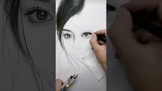 Effortlessly Draw a Gorgeous Eye and eyebrow hyperrealism drawingtechniques art sketch [upl. by Laehplar]