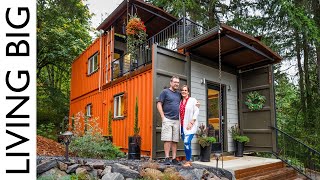 Couple Build Amazing Shipping Container Home For DebtFree Living [upl. by Yehs]