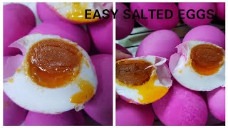 Home Made Salted EggsEasy Salted EggsHow to make Salted EggsNagmamantika at Masarap na Salted [upl. by Schapira]