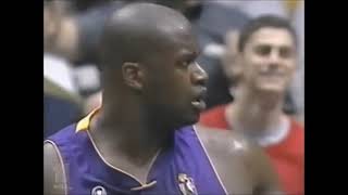 NBA 2002 playoff finals  Lakers vs Nets game 4 ONeal 34 pts  10 rebs Martin 35 pts  11 rebs [upl. by Anec]