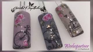 Vintage Nailart step by step [upl. by Lesya]