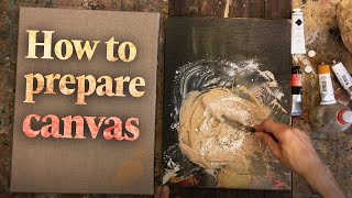 How to prepare a canvas like the Old Masters  Demonstration by JanOve Tuv [upl. by Anilok]