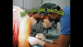 How to give Spinal Anaesthesia   Dr Shankar Dey [upl. by Llerol]