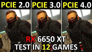 RX 6650 XT PCIe 20 vs PCIe 30 vs PCIe 40  Test In 12 Games  is there a Difference 🤔  2024 [upl. by Columbus]