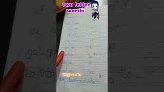 Two letters words sound words shorts phonics trendingukg syllabus [upl. by Analiese53]