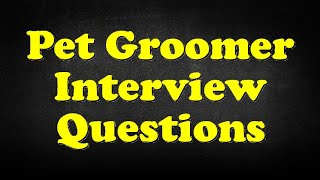 Pet Groomer Interview Questions [upl. by Cowley615]