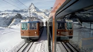 Gornergrat BahnSwitzerland  Vom Gornergrat nach Zermatt  GoPro Video [upl. by Yspyg]