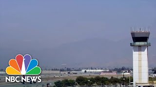 Passenger planes have a close call on Burbank Airport runway [upl. by Jazmin893]