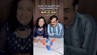 Find the WEDDING RING 💍 Mom vs Dad SHAADI QUIZ trivia funny ytshorts [upl. by Maclean]