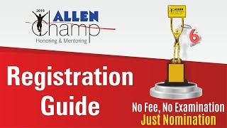 ALLEN Champ Step by Step Registration Process  Know How to Apply for ALLENChamp [upl. by Jessabell117]