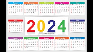 2024 Calendar Free Download  123FreeVectors [upl. by Hank293]