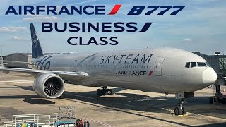 🇺🇸 Washington to Paris 🇫🇷 BUSINESS Class Air France Boeing 777 FULL FLIGHT REPORT Skyteam livery [upl. by Nelleyram]