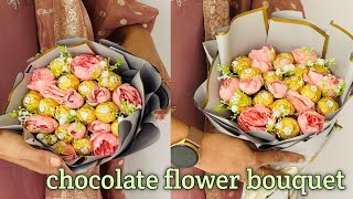 CHOCOLATE BOUQUET WRAPPING TUTORIAL bouquet chocolatebouquets [upl. by Adnuhsor]