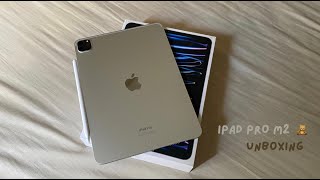 Ipad pro 11” M2 chip unboxing 📦🖇️ apple pencil  accessories [upl. by Noelc]