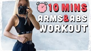 Get Lean and Toned ARMS  10 Mins Arms amp Core Workout [upl. by Kelli]