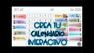 Crea tu CALENDARIO INTERACTIVO  archivo de regalo [upl. by Adnyl]