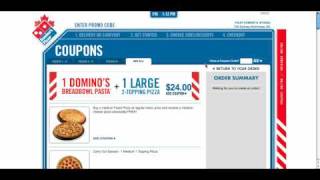 Dominos Pizza  How to Order Using Online Coupons [upl. by Azerila143]