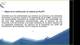 Conferencia sobre la certificación PLD y FT [upl. by Towill287]