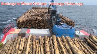 Port of Wismar Germany Biggest Port in Germany Factory Timber logs [upl. by Arnie]