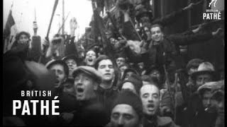 Italian Demonstration  Mussolini In Top Hat March On Rome 1922 [upl. by Kutzer]