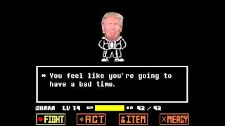 Binglovania Sans fight ft Donald Trump [upl. by Ellirehs]