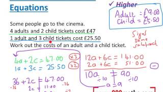 Worded Simultaneous Equations new GCSE [upl. by Noxas]