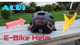 ALDI  EBike günstiger Helm mit Rücklicht und Blinker bikemate [upl. by Llehsar]