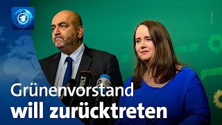 Nach Wahlniederlagen GrünenSpitze kündigt Rücktritt an [upl. by Giess]