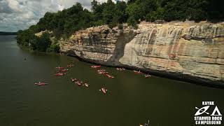 Kayak Starved Rock Campground Fly Over [upl. by Trumaine]