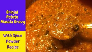 EggplantBrinjal Potato Masala Gravy  Kathirikkai Urulai Masala Curry [upl. by Aehsrop]