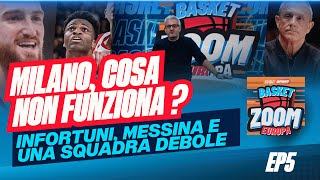 Basket Zoom Europa  EP5  Trento Umilia Olimpia MIlano cosa non funziona Colpa di Messina [upl. by Ahseinek]