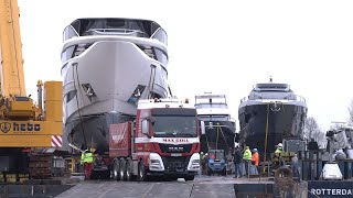 boot Düsseldorf Die grossen Yachten kommen [upl. by Amre258]