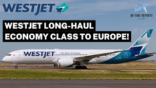 10 HOURS on WESTJET BOEING 7879 ECONOMY CLASS Calgary to Rome Fiumicino TRIP REPORT [upl. by Giselbert]