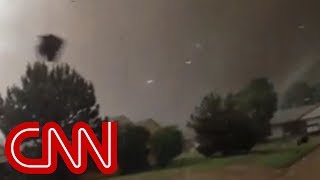 Dad drives through storm to get son as tornado hits [upl. by Mona334]