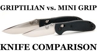 Knife Comparison Benchmade Griptilian vs Mini Griptilian [upl. by Balduin]