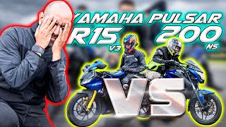 🛑Pulsar NS200 VS Yamaha R15🛑 NO LO PUEDO CREER 😲 [upl. by Mcclees344]