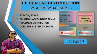 SYBCOM Piecemeal Distribution of Cash  SYBAF SEM 3  SIRAJ SHAIKH  MUMBAI UNIVERSITY [upl. by Aicrag160]