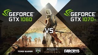 GTX 1060 6GB vs GTX 1070 Ti  1080p ULTRA settings Benchmarks i5 8400 [upl. by Hsihsa854]