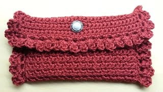 How to Crochet a Wallet  Red Wallet [upl. by Cherry]