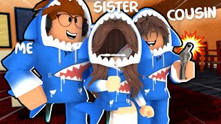 I Played MM2 With My COUSIN And SISTER [upl. by Burrill]