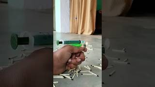 How to make syringe gun experiment  shorts experiment science [upl. by Saidel]