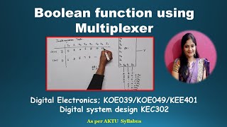 Implement the function using 81 multiplexer  implement given function using Multiplexer  KEE401 [upl. by Wicks]