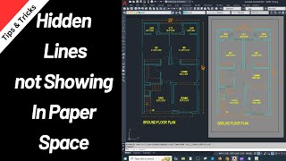 AutoCAD Hidden Lines not Showing in Paper Space  Layout 🚀  Appear Solid in Layout  KDS [upl. by Makell]